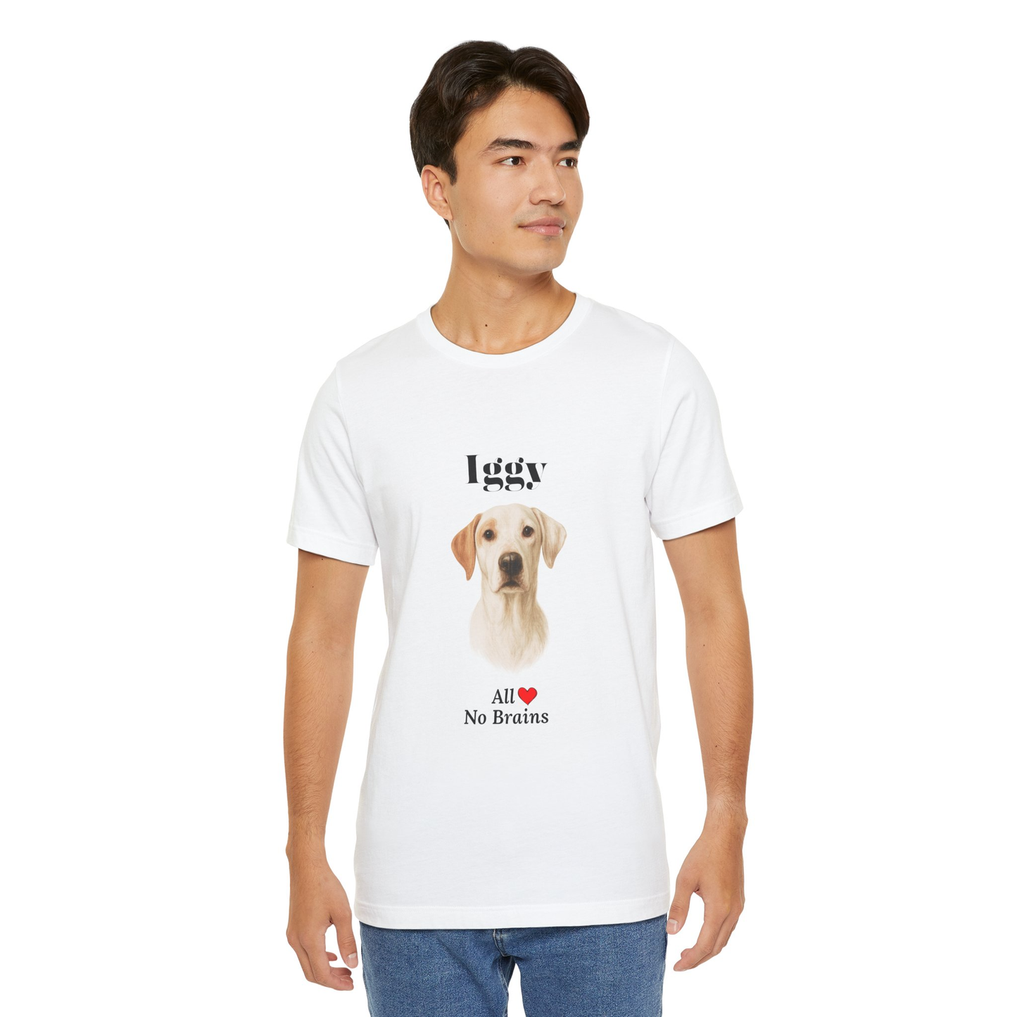 Custom Retro Dog Portrait T-Shirt—Add Your Dog's Photo, Name & Legendary Slogan