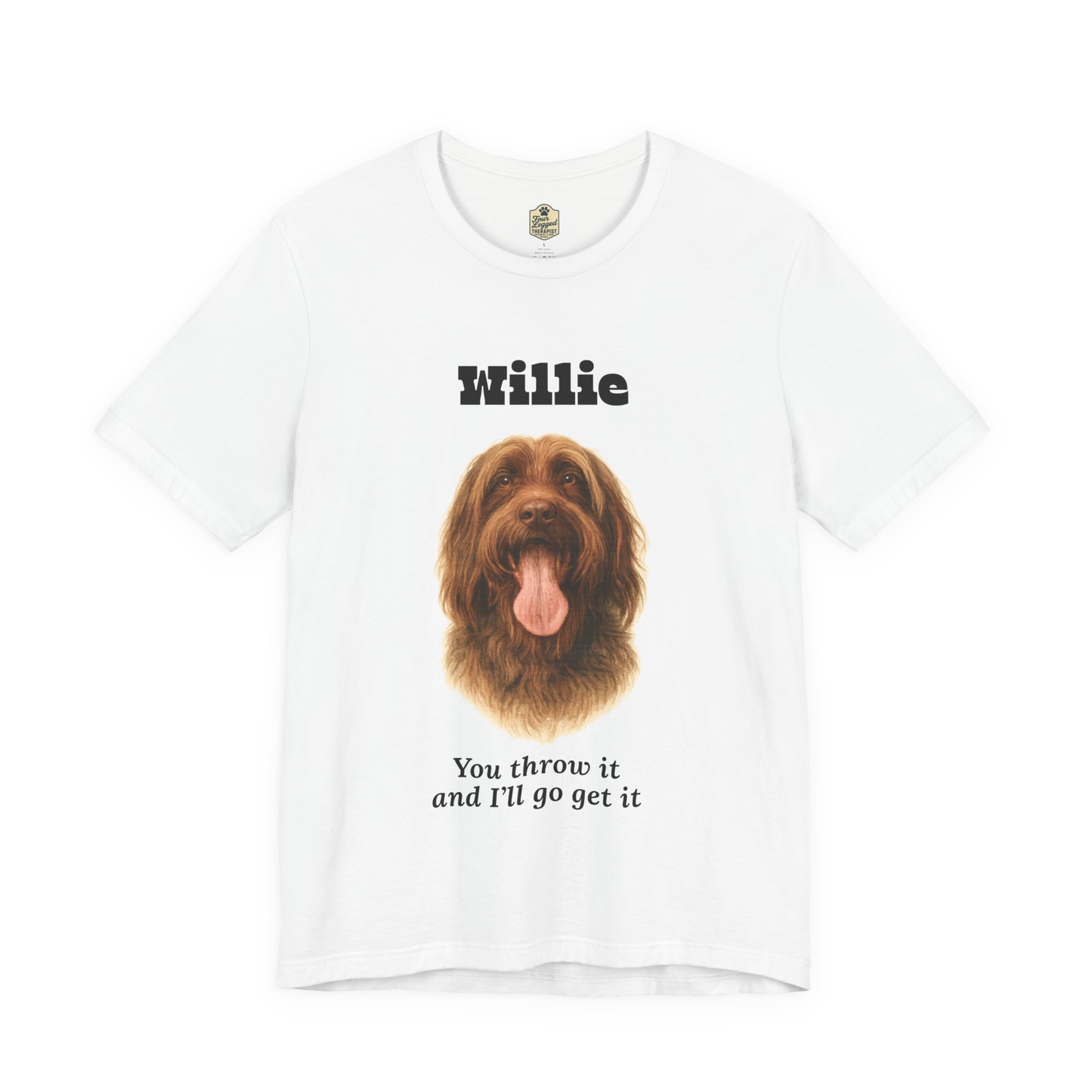 Custom Retro Dog Portrait T-Shirt. FREE SHIPPING! Add Photo, Name & Slogan.