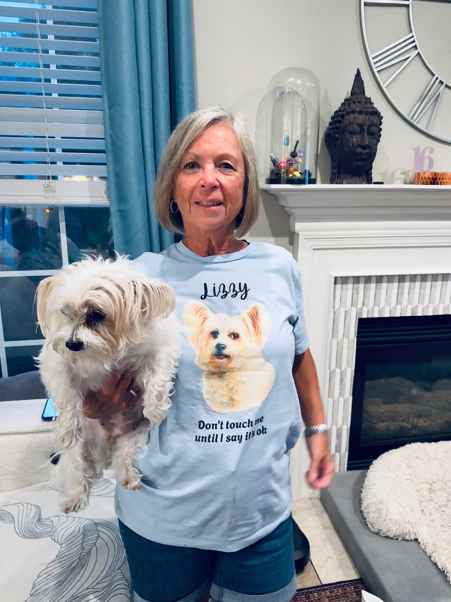 Custom Retro Dog Portrait T-Shirt. FREE SHIPPING! Add Photo, Name & Slogan.